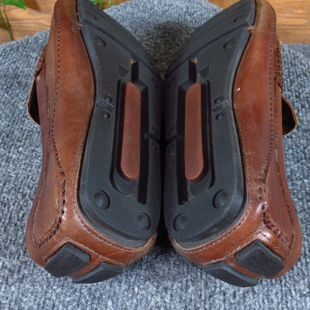 Dr. Scholl's Lemans Driver Mens Driving Loafer Size 10 Travel Brown Leather